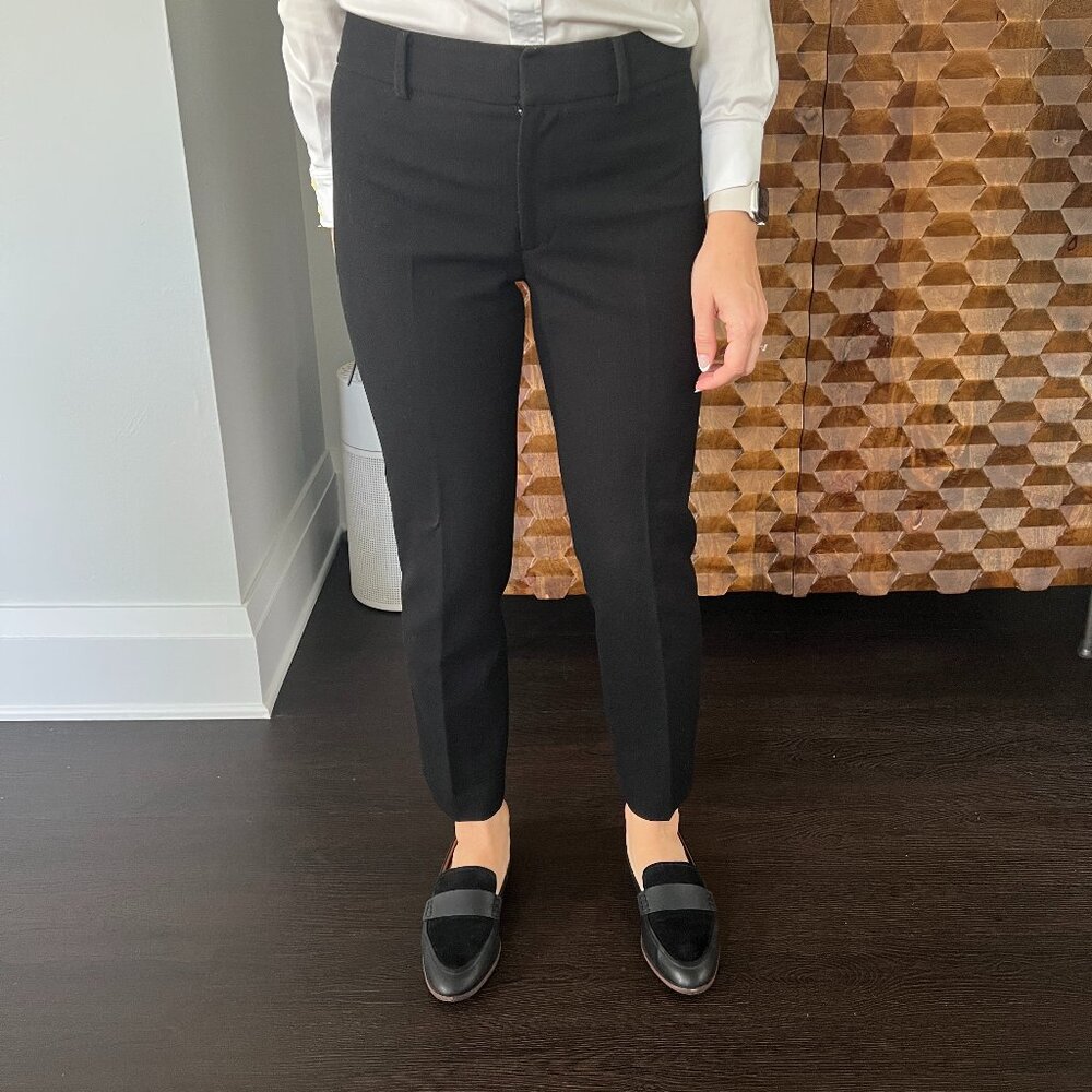 Cropped Black Suit Pants Knitted